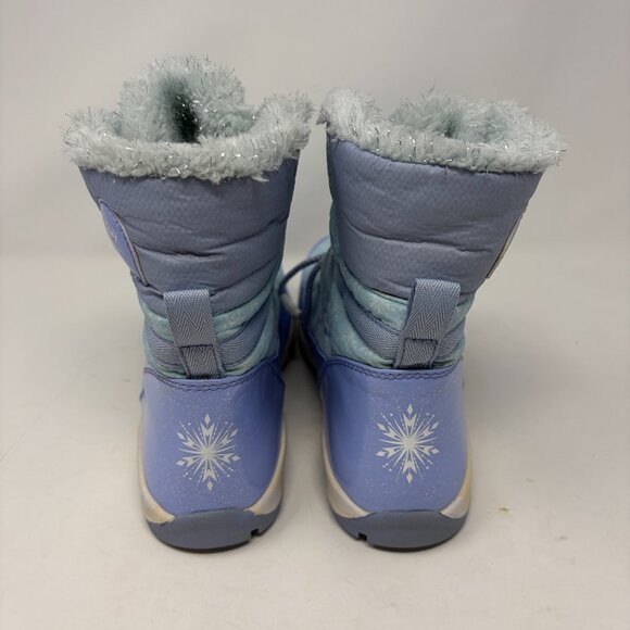 Sorel Disney Frozen Elsa Whitney girls winter boots blue 6 purple pre-worn snow - Picture 8 of 11